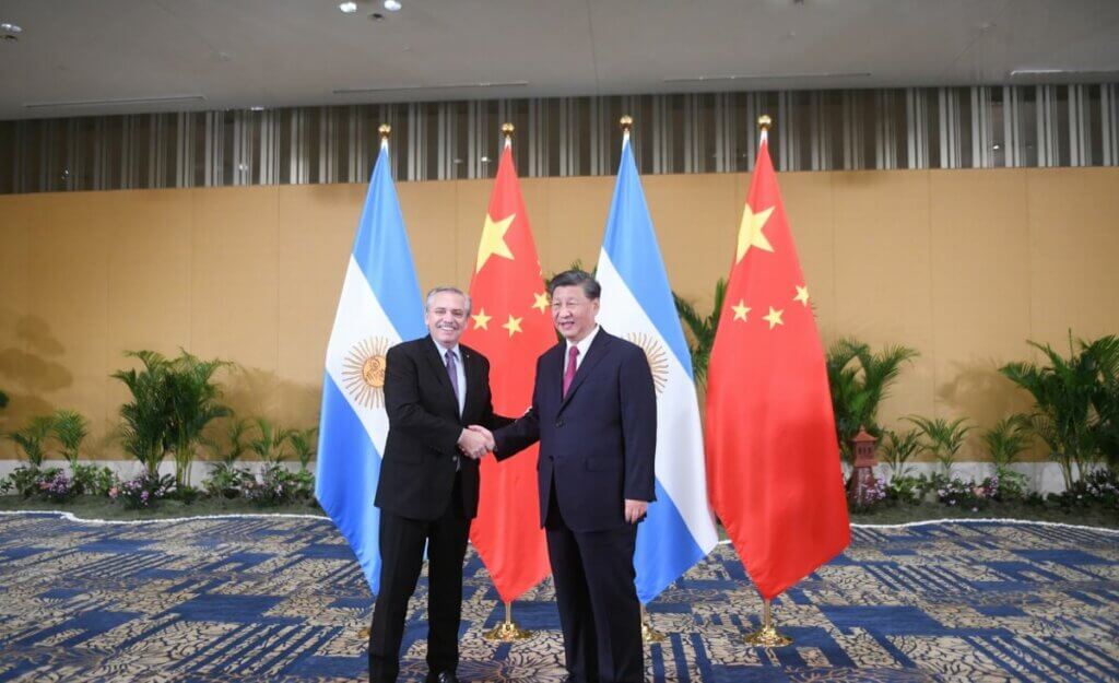 Los presidentes de Argentina y China en reunión