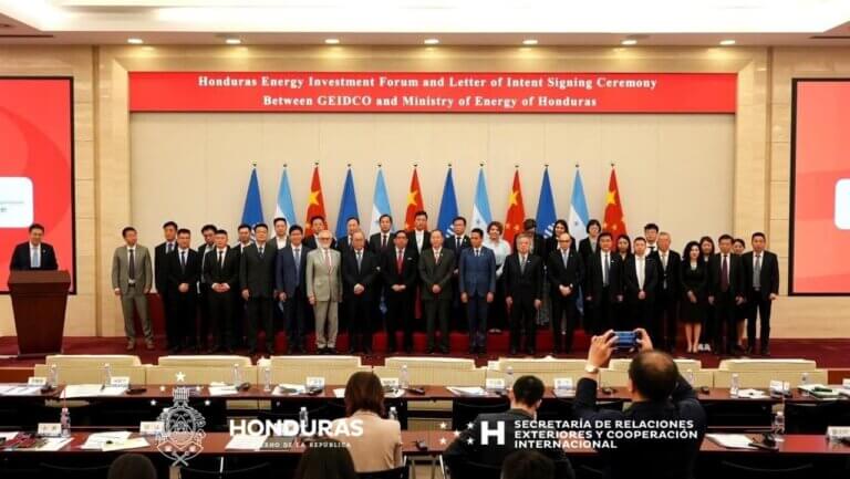 Carta de intención para cooperación energética entre Honduras y China fue firmada por GEIDCO y el país centroamericano
